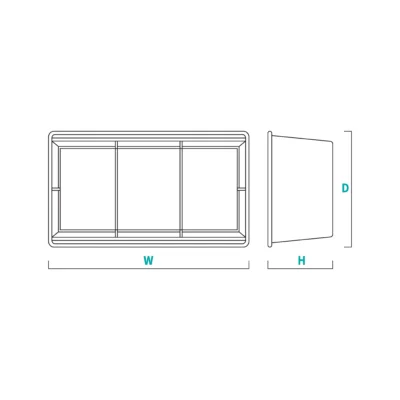 ⁦سلة تخزين سحاب منسوجة - AL8003⁩ - الصورة ⁦3⁩
