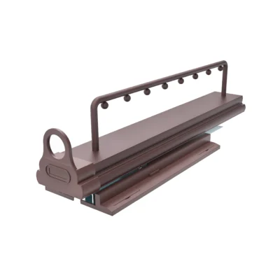 alt="تعليق سحب ملابس معدني برونزي بخطافات"